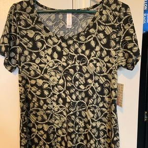 LuLaRoe black & tan Classic T small